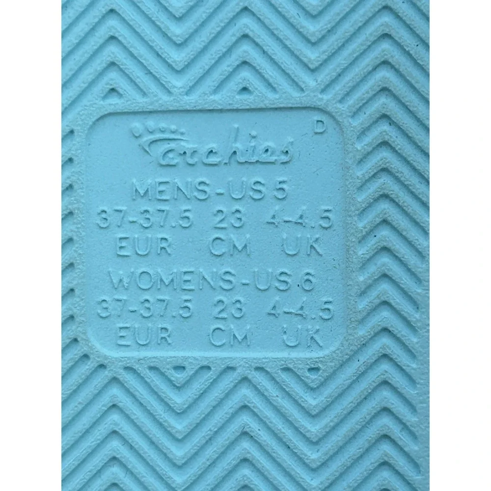 Archies Arch Support Flip Flops Sky Blue High Arch Mens 5 Womens 6 Thong Sandals